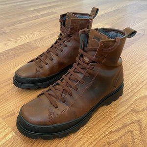 Camper Brown medium lace boot for men. Size 8